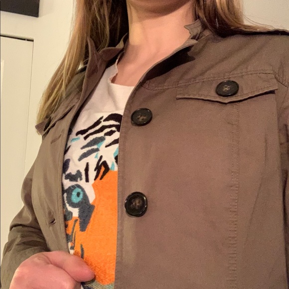 Warm green blazer jacket - Picture 3 of 10